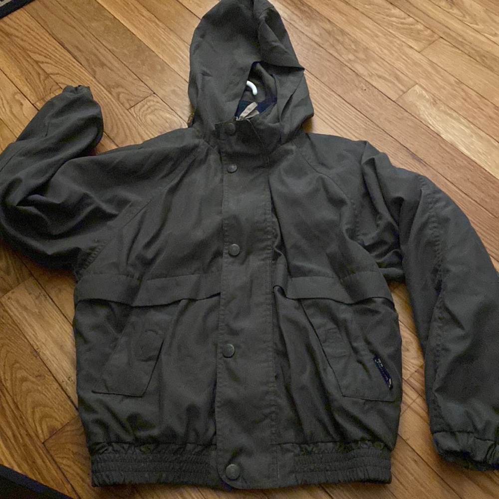 London Fog hide a hood windbreaker